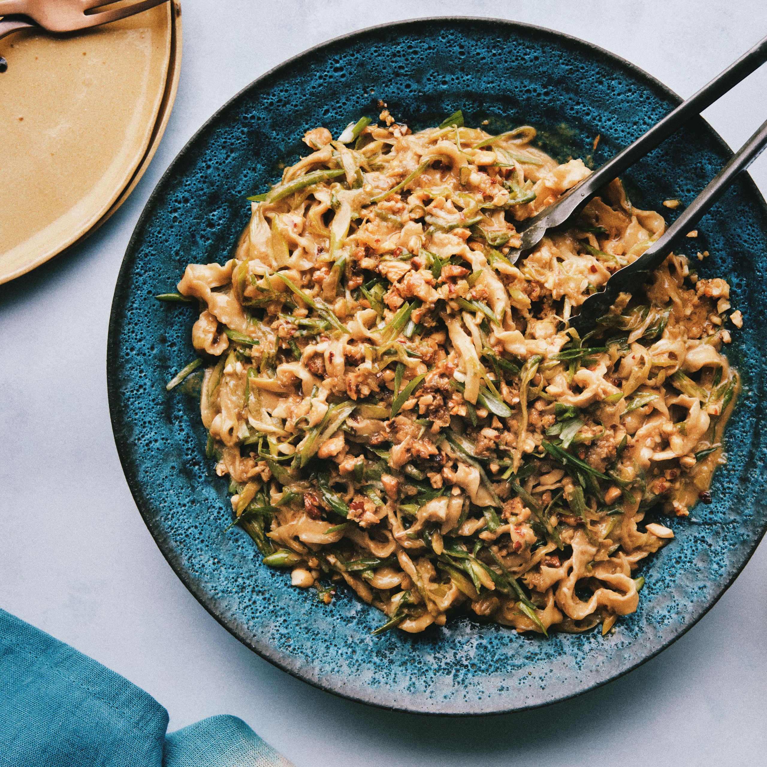 Spicy Cashew Scallion Noodles