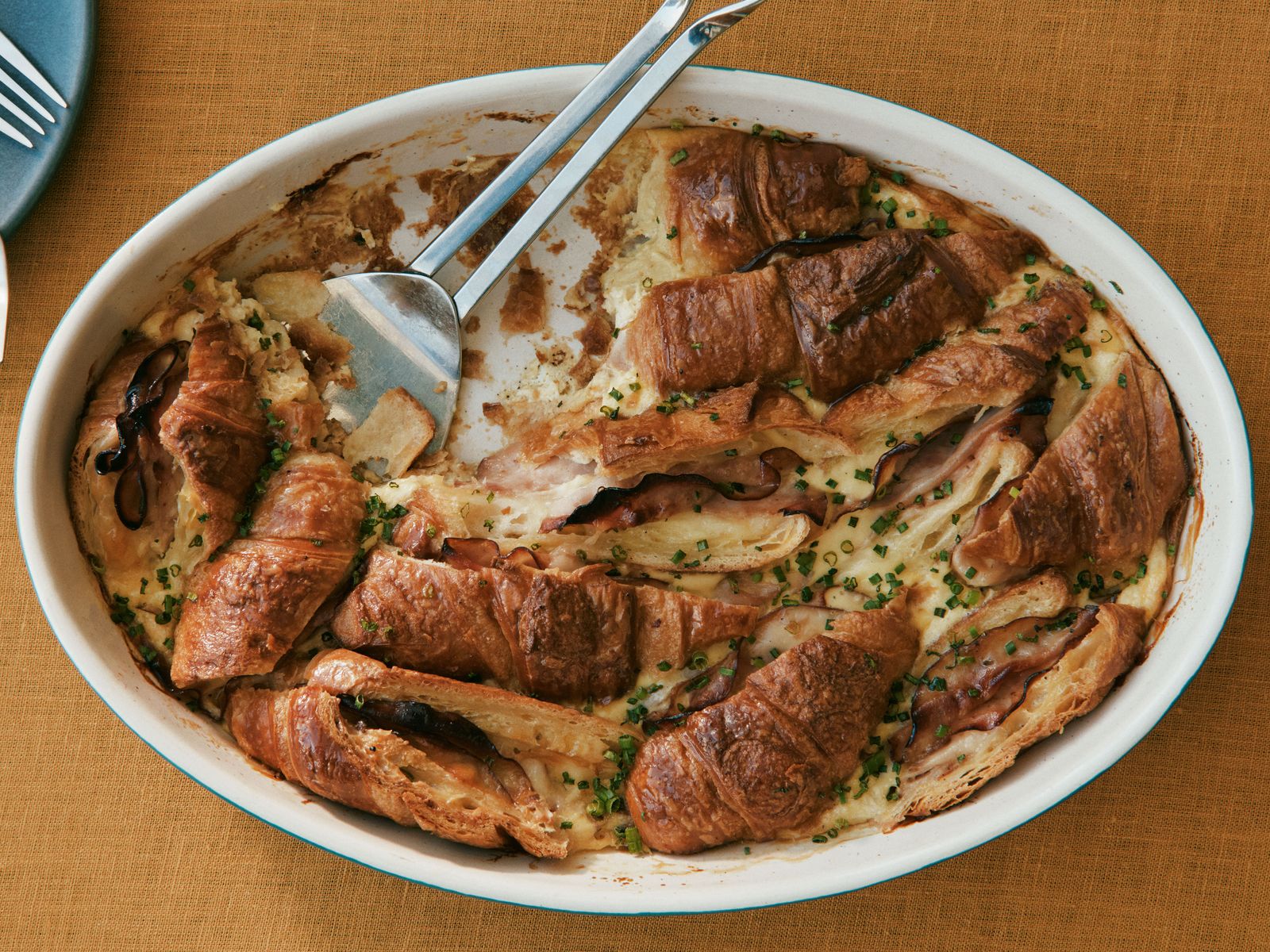 Ham-and-Cheese-Croissant Bake