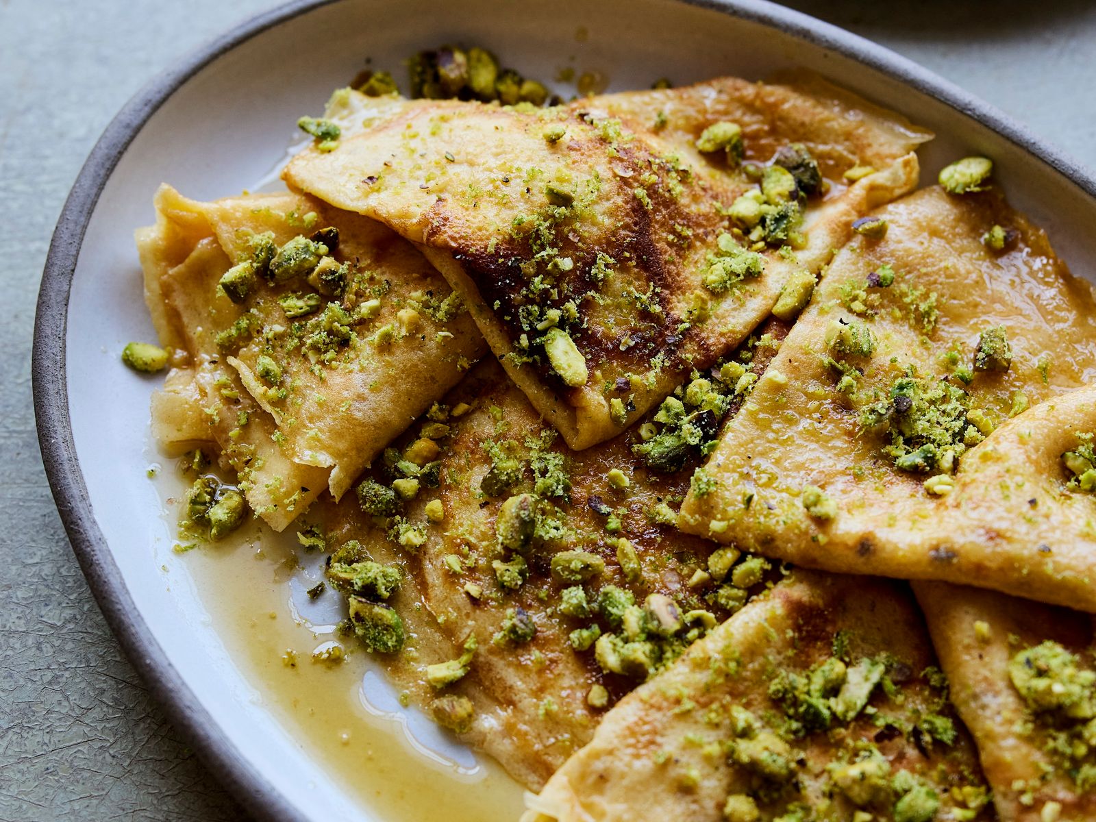 Cardamom Pancakes With Honey Lime Syrup