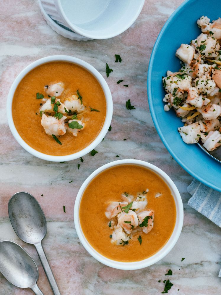 Shrimp Scampi Bisque